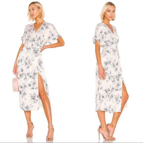 Equipment Silk Floral Kimono Tavine Midi Dress size 0 - Picture 1 of 12